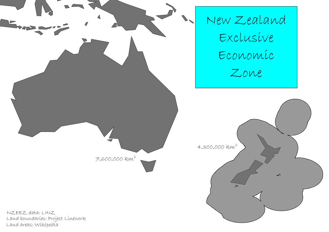 New Zealand Exclusive Economic Zone map